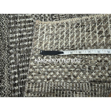 Load image into Gallery viewer, 2&#39;x3&#39; Cedar Brown, Modern Grass Design, Tone On Tone, Hand Knotted, Wool With Touch Of Silk, Lush And Plush, Sample, Mat, Oriental Rug FWR459042
