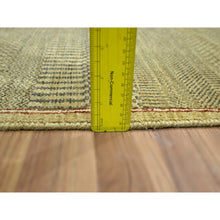 Load image into Gallery viewer, 2&#39;x3&#39; Honey Brown, Hand Knotted, Modern Grass Design, Wool With Touch Of Silk, Tone On Tone, Lush And Plush, Mat, Oriental Rug FWR459090