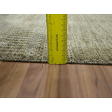 Load image into Gallery viewer, 2&#39;x3&#39; Cedar Brown, Lush And Plush, Hand Knotted, Modern Grass Design, Wool With Touch Of Silk, Tone On Tone, Mat, Oriental Rug FWR459096
