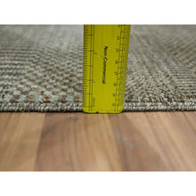 Load image into Gallery viewer, 2&#39;x3&#39; Mocha Brown, Wool With Touch Of Silk, Tone On Tone, Lush And Plush, Hand Knotted, Modern Grass Design, Mat, Oriental Rug FWR459102