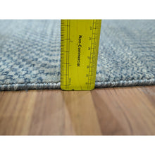 Load image into Gallery viewer, 2&#39;x3&#39; Light Blue, Wool With Touch Of Silk, Tone On Tone, Lush And Plush, Hand Knotted, Modern Grass Design, Mat, Sample, Oriental Rugg FWR459126