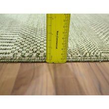 Load image into Gallery viewer, 2&#39;x3&#39; Beige, Hand Knotted, Modern Grass Design, Lush And Plush, Wool With Touch Of Silk, Sample, Tone On Tone, Mat, Oriental Rug FWR459138