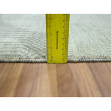 Load image into Gallery viewer, 2&#39;x3&#39; Chiffon White, Lush And Plush, Hand Knotted, Modern Grass Design, Wool With Touch Of Silk, Tone On Tone, Sample, Mat, Oriental Rug FWR459144