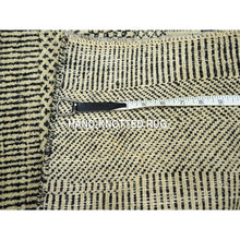 Load image into Gallery viewer, 2&#39;x3&#39; Bone White, Modern Grass Design, Wool With Touch Of Silk, Tone On Tone, Lush And Plush, Hand Knotted, Sample, Mat, Oriental Rug FWR459156