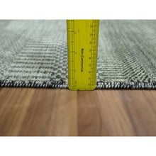 Load image into Gallery viewer, 2&#39;x3&#39; Pastel Gray, Lush And Plush, Hand Knotted, Modern Grass Design, Wool With Touch Of Silk, Tone On Tone, Mat, Sample, Oriental Rug FWR459162