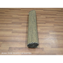 Load image into Gallery viewer, 2&#39;x3&#39; Pastel Gray, Lush And Plush, Hand Knotted, Modern Grass Design, Wool With Touch Of Silk, Tone On Tone, Mat, Sample, Oriental Rug FWR459162