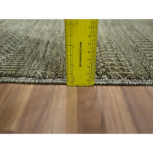 Load image into Gallery viewer, 2&#39;x3&#39; Cedar Brown, Modern Grass Design, Lush And Plush, Hand Knotted, Tone On Tone, Wool With Touch Of Silk, Sample, Mat, Oriental Rug FWR459180