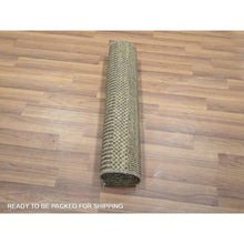 Load image into Gallery viewer, 2&#39;x3&#39; Cedar Brown, Modern Grass Design, Lush And Plush, Hand Knotted, Tone On Tone, Wool With Touch Of Silk, Sample, Mat, Oriental Rug FWR459180