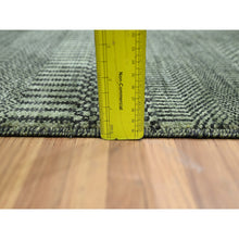 Load image into Gallery viewer, 2&#39;x3&#39; Sage Green, Modern Grass Design, Sample, Wool With Touch Of Silk, Tone On Tone, Lush And Plush, Hand Knotted, Sample, Mat, Oriental Rug FWR459228