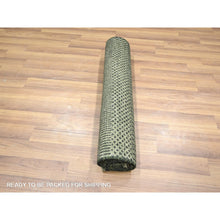 Load image into Gallery viewer, 2&#39;x3&#39; Sage Green, Modern Grass Design, Sample, Wool With Touch Of Silk, Tone On Tone, Lush And Plush, Hand Knotted, Sample, Mat, Oriental Rug FWR459228