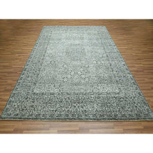 Load image into Gallery viewer, 8&#39;1&quot;x10&#39;1&quot; Storm Gray, Mamluk Design, Pre Historic 14th Century Influence, Natural Dyes, Hand Knotted, Pure Wool, Oriental Rug FWR459240