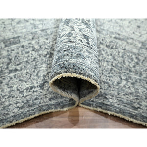 8'1"x10'1" Storm Gray, Mamluk Design, Pre Historic 14th Century Influence, Natural Dyes, Hand Knotted, Pure Wool, Oriental Rug FWR459240