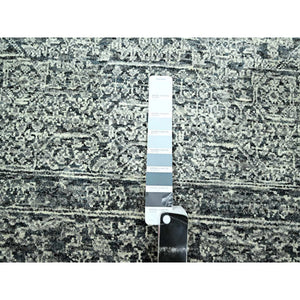 8'1"x10'1" Storm Gray, Mamluk Design, Pre Historic 14th Century Influence, Natural Dyes, Hand Knotted, Pure Wool, Oriental Rug FWR459240
