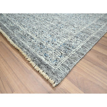 Load image into Gallery viewer, 9&#39;2&quot;x12&#39;1&quot; Neutral Gray, Pre Historic 14th Century Influence Mamluk Design, Natural Dyes, Hand Knotted, Pure Wool, Oriental Rug FWR459246