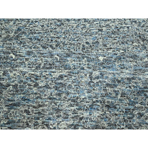 9'x12' Stone Blue, Mamluk Design, Pre Historic 14th Century Influence, Natural Dyes, Hand Knotted, 100% Wool, Oriental Rug FWR459252