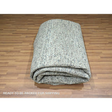 Load image into Gallery viewer, 9&#39;x12&#39; Stone Blue, Mamluk Design, Pre Historic 14th Century Influence, Natural Dyes, Hand Knotted, 100% Wool, Oriental Rug FWR459252