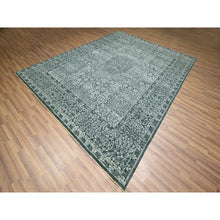 Load image into Gallery viewer, 8&#39;x10&#39;2&quot; Pine Green, Mamluk Design, Pre Historic 14th Century Influence, Natural Dyes, Hand Knotted, 100% Wool, Oriental Rug FWR459258