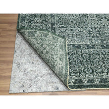 Load image into Gallery viewer, 8&#39;x10&#39;2&quot; Pine Green, Mamluk Design, Pre Historic 14th Century Influence, Natural Dyes, Hand Knotted, 100% Wool, Oriental Rug FWR459258