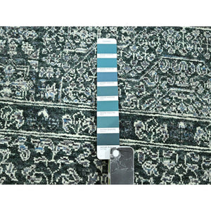 8'x10'2" Pine Green, Mamluk Design, Pre Historic 14th Century Influence, Natural Dyes, Hand Knotted, 100% Wool, Oriental Rug FWR459258