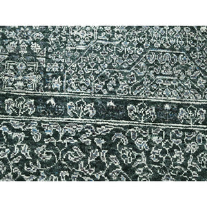 8'x10'2" Pine Green, Mamluk Design, Pre Historic 14th Century Influence, Natural Dyes, Hand Knotted, 100% Wool, Oriental Rug FWR459258