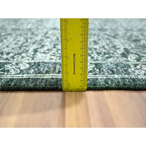 8'x10'2" Pine Green, Mamluk Design, Pre Historic 14th Century Influence, Natural Dyes, Hand Knotted, 100% Wool, Oriental Rug FWR459258