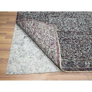 8'x10' Wine Red, Pre Historic 14th Century Influence, Mamluk Design, Natural Dyes, Hand Knotted, Pure Wool, Oriental Rug FWR459264