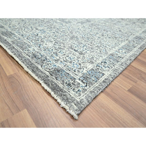 9'x12'1" Spanish Gray, Hand Knotted, Pre Historic 14th Century Influence, Mamluk Design, Natural Dyes, 100% Wool, Oriental Rug FWR459276