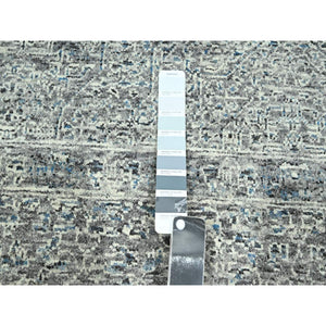 9'x12'1" Spanish Gray, Hand Knotted, Pre Historic 14th Century Influence, Mamluk Design, Natural Dyes, 100% Wool, Oriental Rug FWR459276