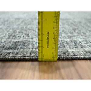 9'x12'1" Spanish Gray, Hand Knotted, Pre Historic 14th Century Influence, Mamluk Design, Natural Dyes, 100% Wool, Oriental Rug FWR459276