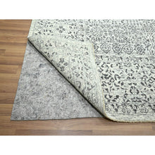 Load image into Gallery viewer, 9&#39;1&quot;x12&#39; Alabaster White, Pre Historic 14th Century Influence, Mamluk Design, Natural Dyes, Hand Knotted, Pure Wool, Oriental Rug FWR459282