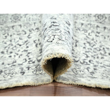 Load image into Gallery viewer, 9&#39;1&quot;x12&#39; Alabaster White, Pre Historic 14th Century Influence, Mamluk Design, Natural Dyes, Hand Knotted, Pure Wool, Oriental Rug FWR459282