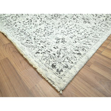 Load image into Gallery viewer, 9&#39;1&quot;x12&#39; Alabaster White, Pre Historic 14th Century Influence, Mamluk Design, Natural Dyes, Hand Knotted, Pure Wool, Oriental Rug FWR459282