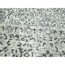 Load image into Gallery viewer, 9&#39;1&quot;x12&#39; Alabaster White, Pre Historic 14th Century Influence, Mamluk Design, Natural Dyes, Hand Knotted, Pure Wool, Oriental Rug FWR459282