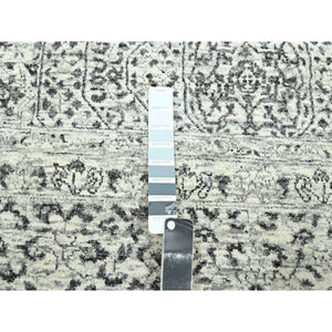 10'x14' Chiffon White, Pre Historic 14th Century Influence, Mamluk Design, Natural Dyes, Hand Knotted, Pure Wool, Oriental Rug FWR459288