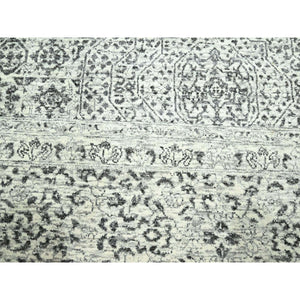 10'x14' Chiffon White, Pre Historic 14th Century Influence, Mamluk Design, Natural Dyes, Hand Knotted, Pure Wool, Oriental Rug FWR459288