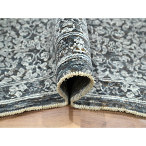 8'2"x10'2" Sonic Gray, Pre Historic 14th Century Influence, Mamluk Design, Natural Dyes, Hand Knotted, Pure Wool, Oriental Rug FWR459294