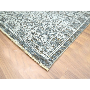 8'2"x10'2" Sonic Gray, Pre Historic 14th Century Influence, Mamluk Design, Natural Dyes, Hand Knotted, Pure Wool, Oriental Rug FWR459294
