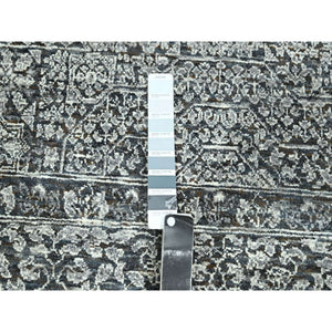 8'2"x10'2" Sonic Gray, Pre Historic 14th Century Influence, Mamluk Design, Natural Dyes, Hand Knotted, Pure Wool, Oriental Rug FWR459294