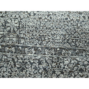 8'2"x10'2" Sonic Gray, Pre Historic 14th Century Influence, Mamluk Design, Natural Dyes, Hand Knotted, Pure Wool, Oriental Rug FWR459294