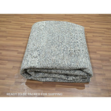Load image into Gallery viewer, 8&#39;2&quot;x10&#39;2&quot; Sonic Gray, Pre Historic 14th Century Influence, Mamluk Design, Natural Dyes, Hand Knotted, Pure Wool, Oriental Rug FWR459294