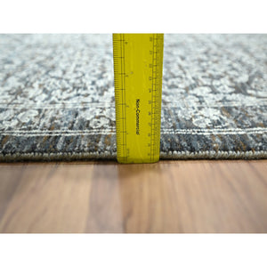8'2"x10'2" Sonic Gray, Pre Historic 14th Century Influence, Mamluk Design, Natural Dyes, Hand Knotted, Pure Wool, Oriental Rug FWR459294