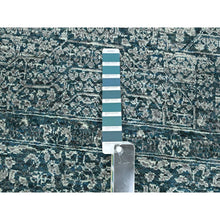 Load image into Gallery viewer, 8&#39;x10&#39;3&quot; Teal Green, Pre Historic 14th Century Influence, Mamluk Design, Natural Dyes, Hand Knotted, Pure Wool, Oriental Rug FWR459306