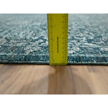 Load image into Gallery viewer, 8&#39;x10&#39;3&quot; Teal Green, Pre Historic 14th Century Influence, Mamluk Design, Natural Dyes, Hand Knotted, Pure Wool, Oriental Rug FWR459306