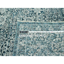 Load image into Gallery viewer, 8&#39;x10&#39;3&quot; Teal Green, Pre Historic 14th Century Influence, Mamluk Design, Natural Dyes, Hand Knotted, Pure Wool, Oriental Rug FWR459306