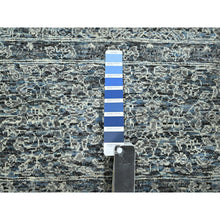 Load image into Gallery viewer, 8&#39;x10&#39;2&quot; Slate Gray, Pre Historic 14th Century Influence, Mamluk Design, Natural Dyes, Hand Knotted, 100% Wool, Oriental Rug FWR459312