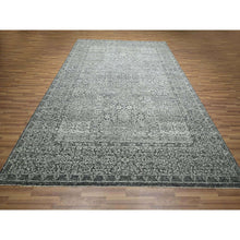 Load image into Gallery viewer, 9&#39;x12&#39; Dove Gray, Pre Historic 14th Century Influence, Mamluk Design, Natural Dyes, Hand Knotted, 100% Wool, Oriental Rug FWR459318