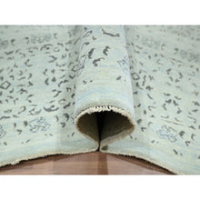 Load image into Gallery viewer, 10&#39;x14&#39;2&quot; Stone Gray, Mamluk Design, Pre Historic 14th Century Influence, Natural Dyes, Hand Knotted, Pure Wool, Oriental Rug FWR459324