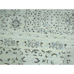 10'x14'2" Stone Gray, Mamluk Design, Pre Historic 14th Century Influence, Natural Dyes, Hand Knotted, Pure Wool, Oriental Rug FWR459324