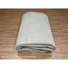 Load image into Gallery viewer, 10&#39;x14&#39;2&quot; Stone Gray, Mamluk Design, Pre Historic 14th Century Influence, Natural Dyes, Hand Knotted, Pure Wool, Oriental Rug FWR459324