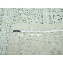 Load image into Gallery viewer, 10&#39;x14&#39;2&quot; Stone Gray, Mamluk Design, Pre Historic 14th Century Influence, Natural Dyes, Hand Knotted, Pure Wool, Oriental Rug FWR459324